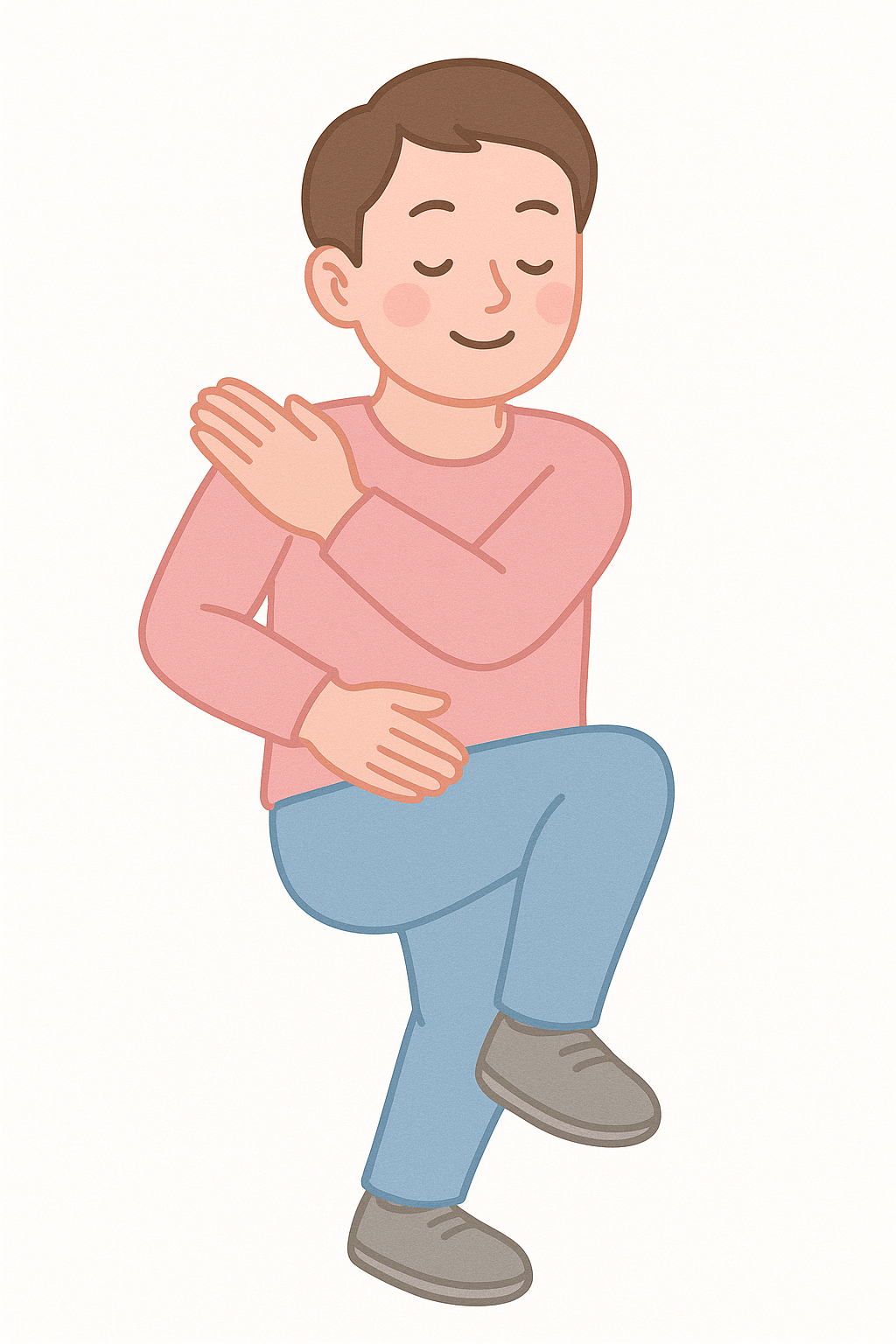 ท่าจับมือไขว้ ขยับสลับข้าง